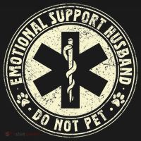 Do Not Pet Emotional Support Husband Funny Fathers Day Mousepad thumb 1