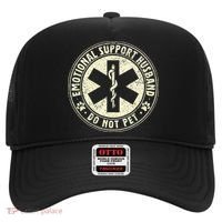 Do Not Pet Emotional Support Husband Funny Fathers Day Hat thumb 0