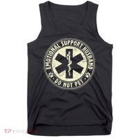Do Not Pet Emotional Support Husband Funny Fathers Day Tank Top thumb 0