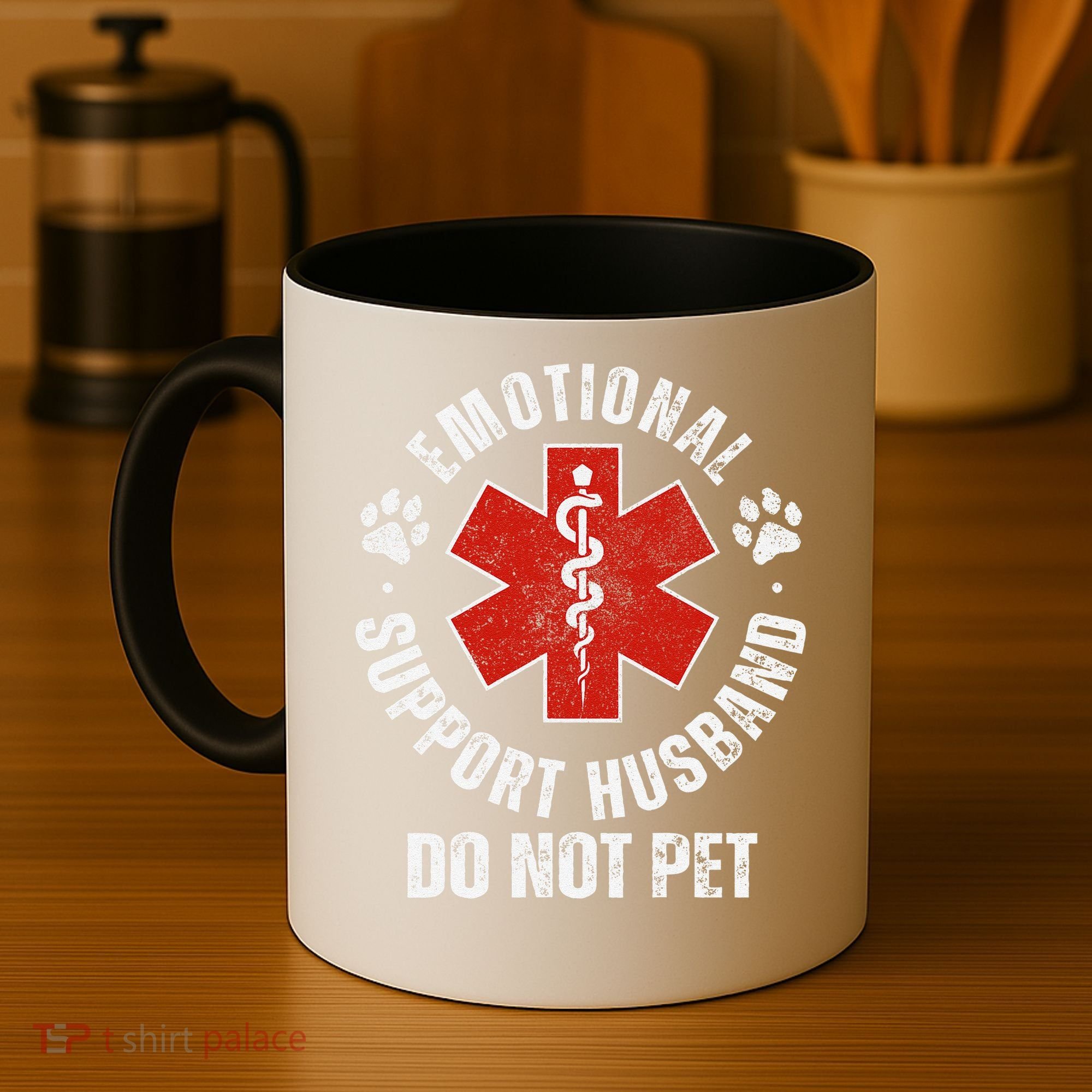 Do Not Pet Emotional Support Husband Funny Coffee Mug