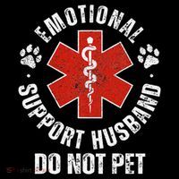 Do Not Pet Emotional Support Husband Funny Coaster thumb 2