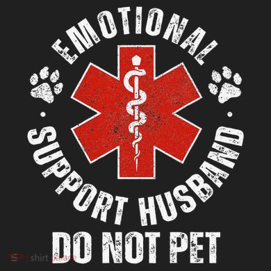 Do Not Pet Emotional Support Husband Funny Urban Oversized Heavyweight T-Shirt