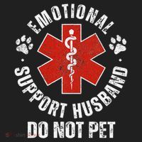 Do Not Pet Emotional Support Husband Funny Tumbler thumb 3