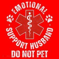 Do Not Pet Emotional Support Husband Funny Santa Hat thumb 1