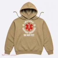 Do Not Pet Emotional Support Husband Funny Hoodie thumb 0