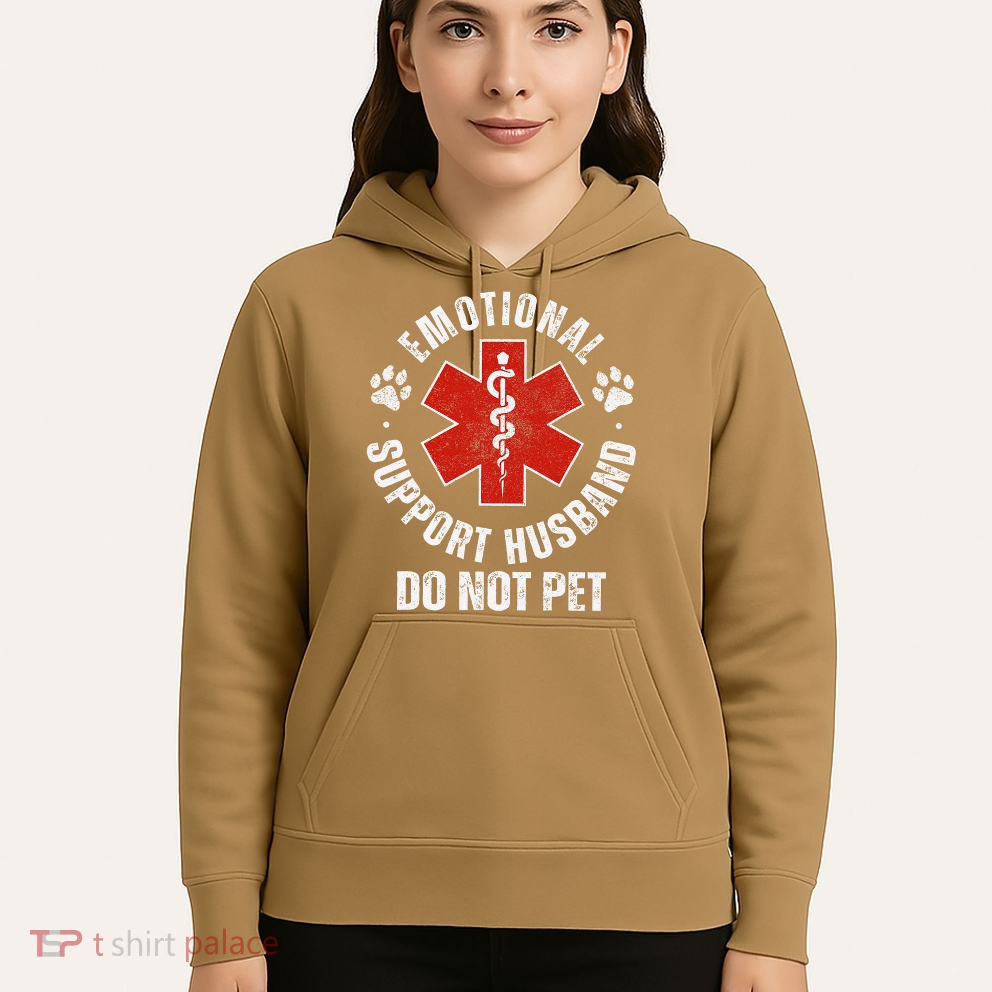 Do Not Pet Emotional Support Husband Funny Hoodie