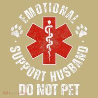 Do Not Pet Emotional Support Husband Funny Hoodie thumb 7