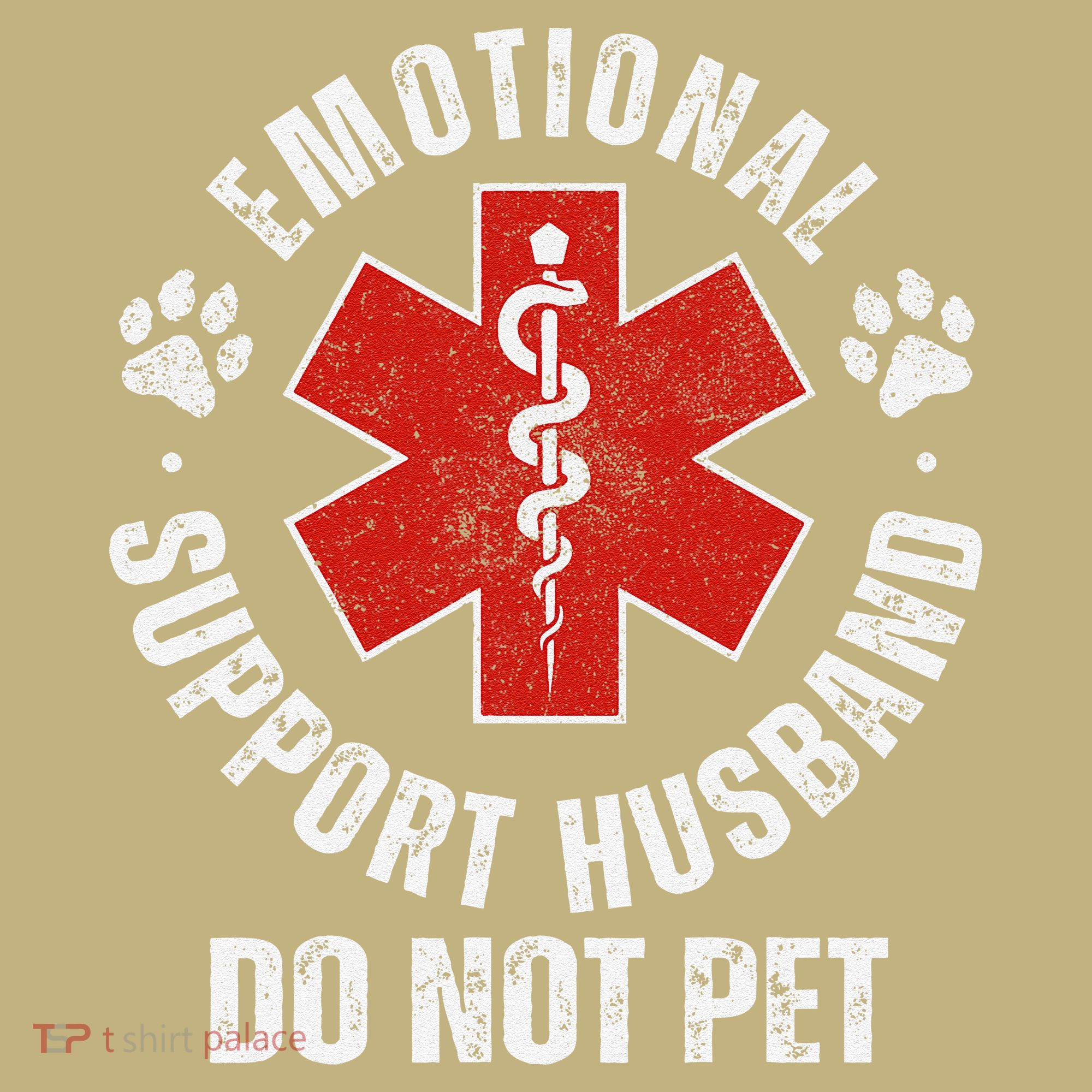 Do Not Pet Emotional Support Husband Funny Long Sleeve Shirt