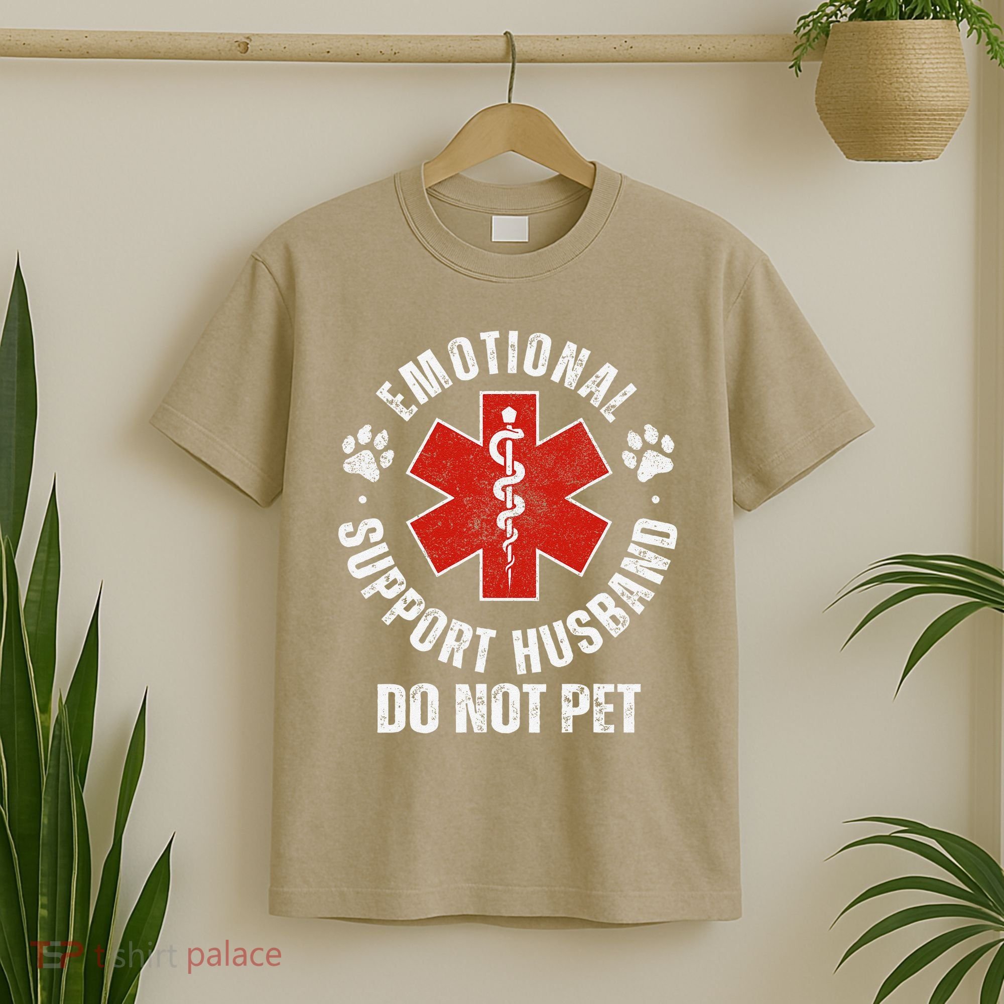 Do Not Pet Emotional Support Husband Funny T-Shirt