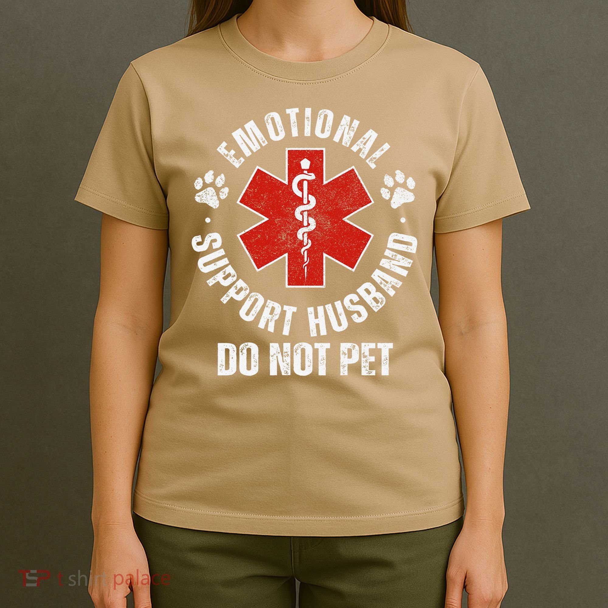 Do Not Pet Emotional Support Husband Funny T-Shirt