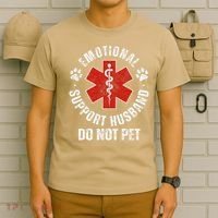 Do Not Pet Emotional Support Husband Funny T-Shirt thumb 6
