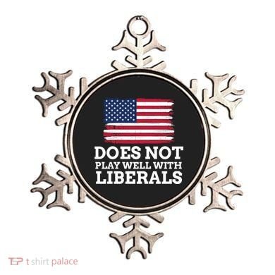 Does Not Play Well With Liberals Gift Ornament