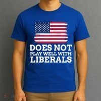 Does Not Play Well With Liberals Gift T-Shirt thumb 3