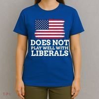 Does Not Play Well With Liberals Gift T-Shirt thumb 4