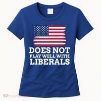 Does Not Play Well With Liberals Gift Women's T-Shirt thumb 0