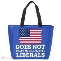 Does Not Play Well With Liberals Gift Tote Bag thumb 0