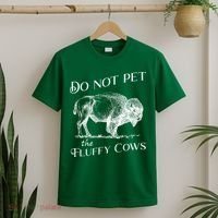 Do Not Pet The Fluffy Cows American Bison Vintage T-Shirt thumb 2