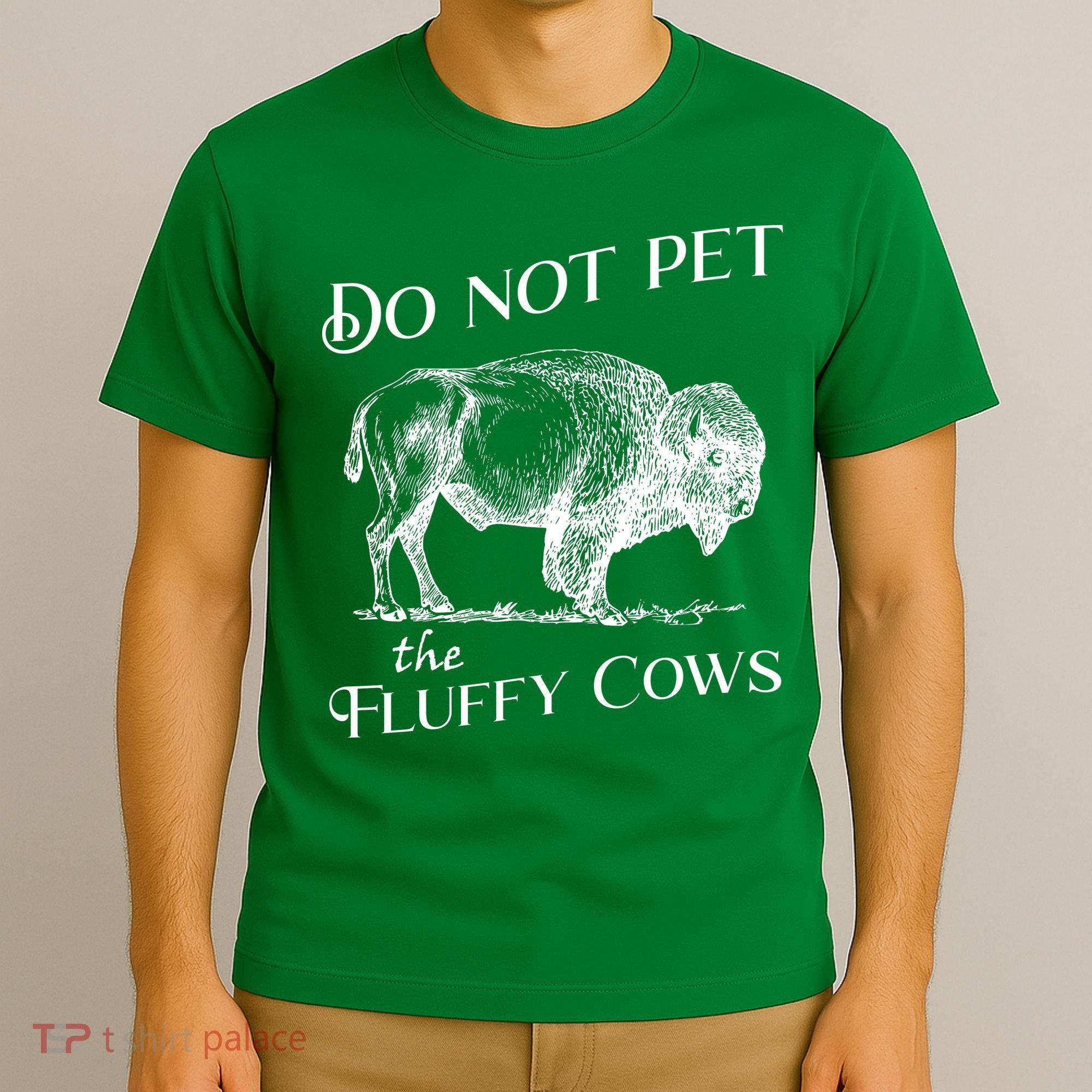 Do Not Pet The Fluffy Cows American Bison Vintage T-Shirt
