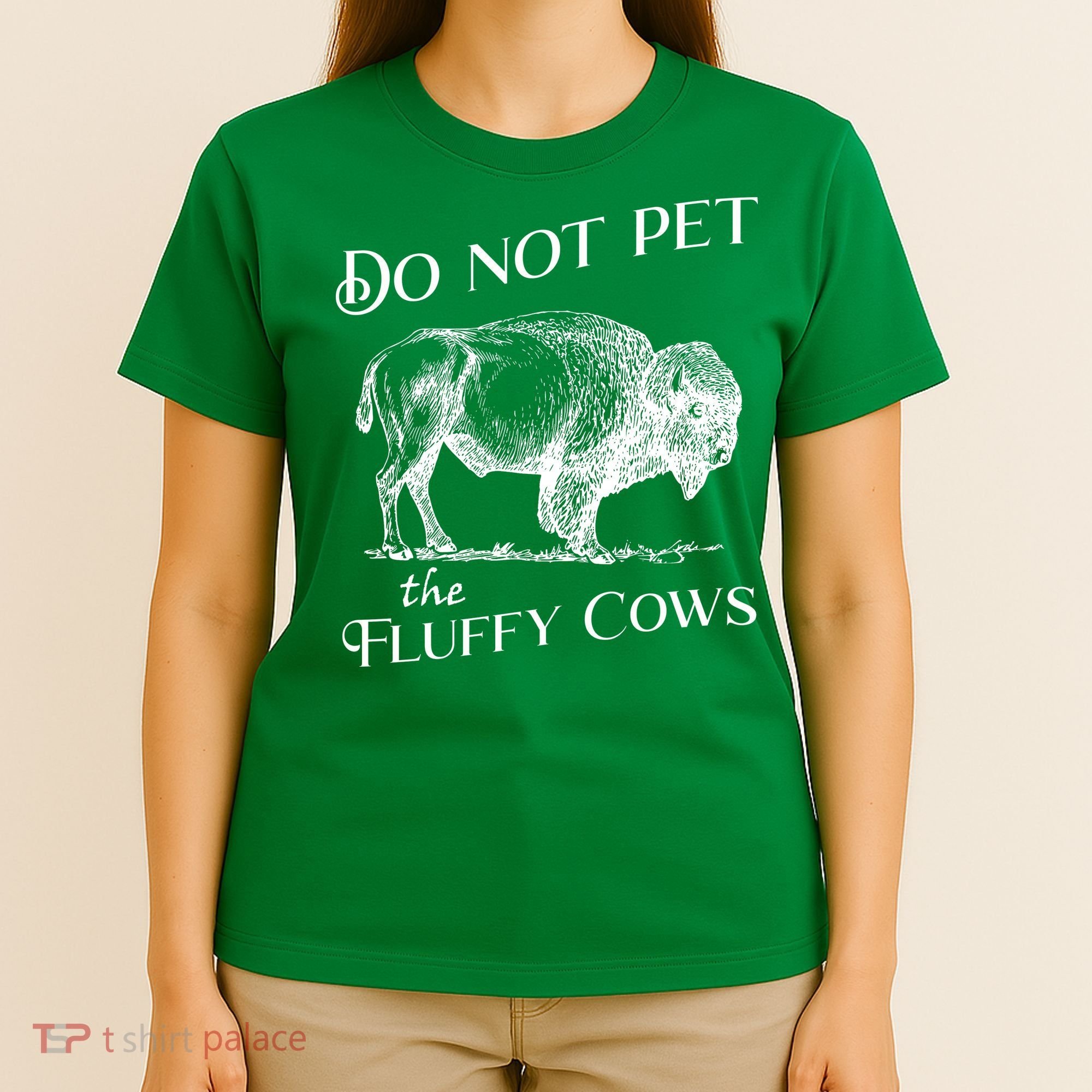 Do Not Pet The Fluffy Cows American Bison Vintage T-Shirt