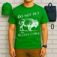 Do Not Pet The Fluffy Cows American Bison Vintage T-Shirt thumb 6