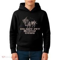 Do Not Pet The Fluffy Cows Kids Hoodie thumb 4