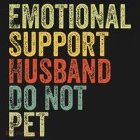 Do Not Pet Emotional Support Husband Funny Apron thumb 3