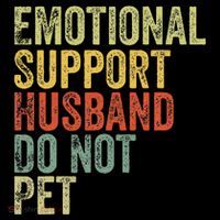 Do Not Pet Emotional Support Husband Funny Bucket Hat thumb 4