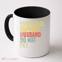 Do Not Pet Emotional Support Husband Funny Coffee Mug thumb 0