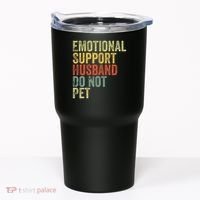 Do Not Pet Emotional Support Husband Funny Tumbler thumb 0
