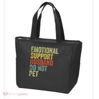 Do Not Pet Emotional Support Husband Funny Tote Bag thumb 3