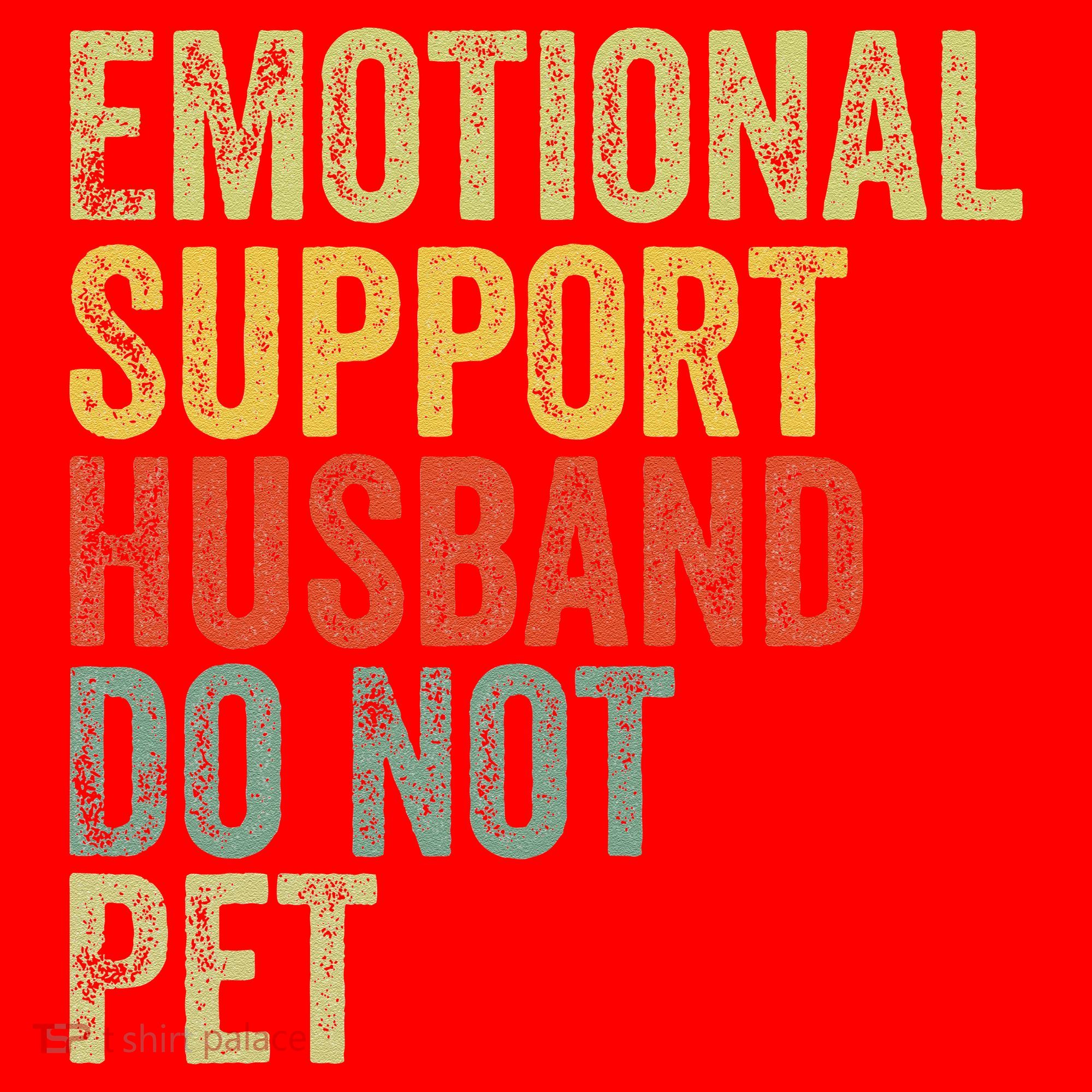 Do Not Pet Emotional Support Husband Funny Santa Hat