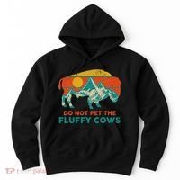 Do Not Pet The Fluffy Cows Funny Bison National Park Hoodie thumb 0