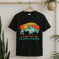 Do Not Pet The Fluffy Cows Funny Bison National Park T-Shirt thumb 2