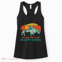 Do Not Pet The Fluffy Cows Funny Bison National Park Women's Tank Top thumb 0