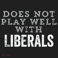 Does Not Play Well With Liberals Funny Conservative Republican Right Political Urban Oversized Heavyweight T-Shirt thumb 2