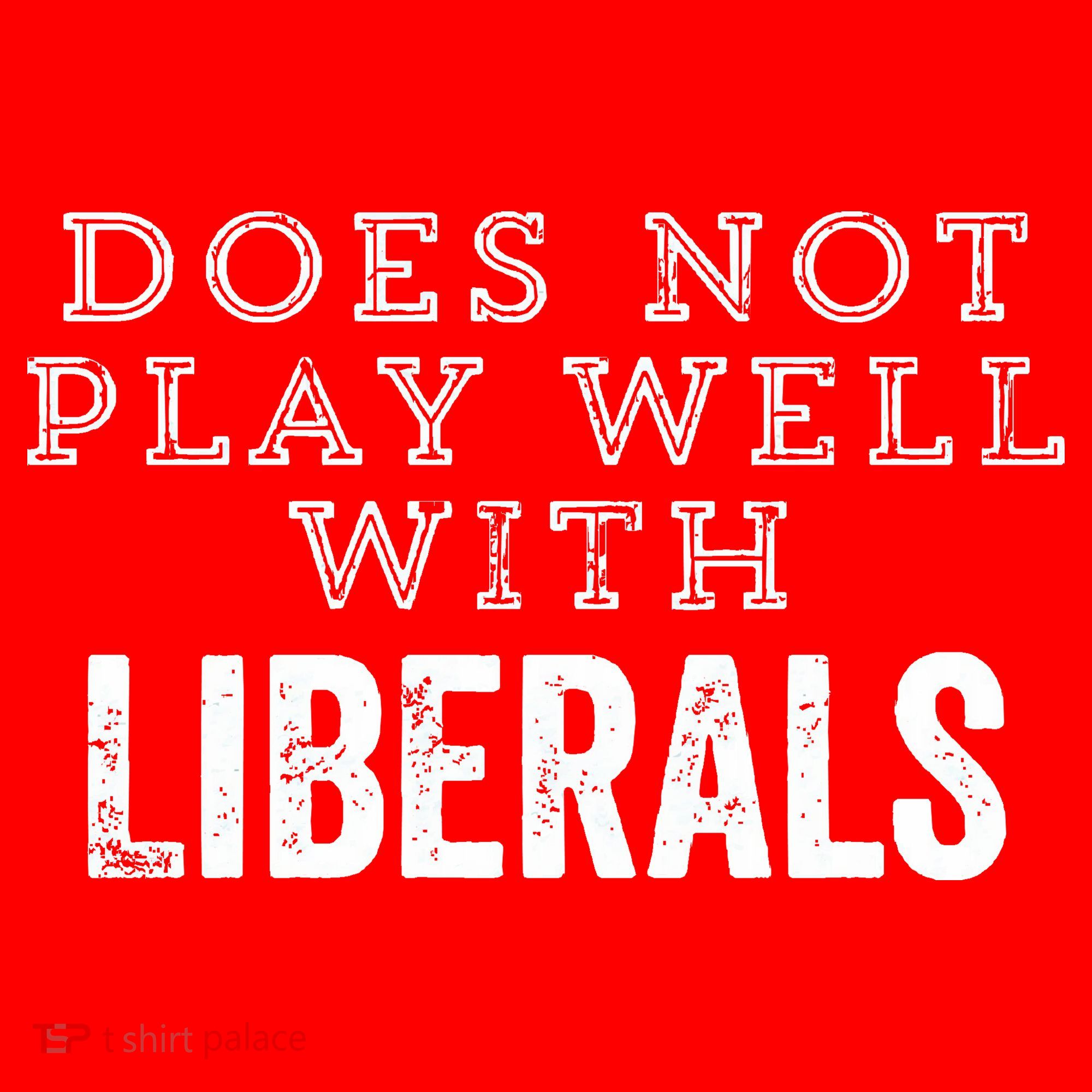 Does Not Play Well With Liberals Funny Conservative Republican Right Political Santa Hat