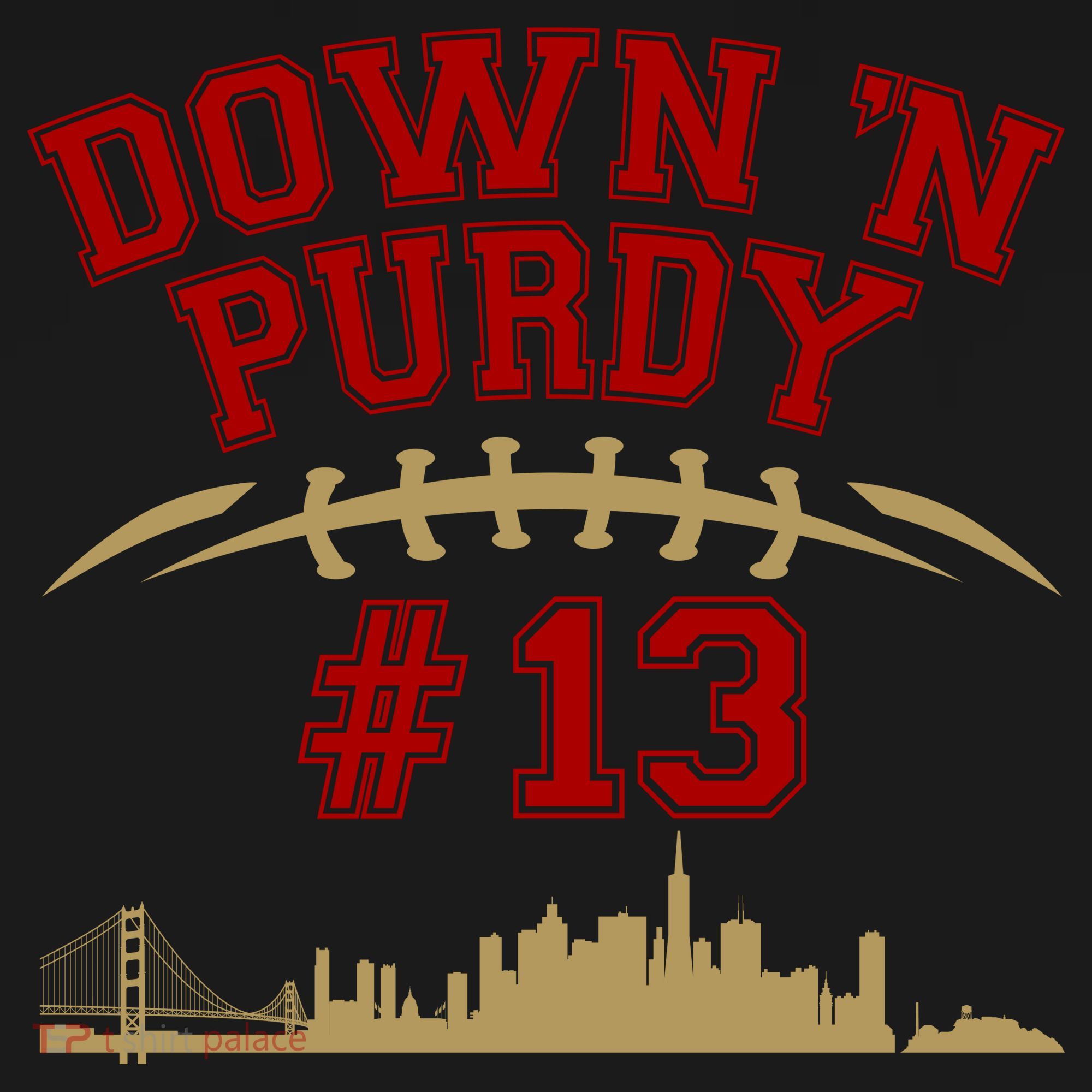 Down 'N Purdy #13 San Francisco Football Fan Tote Bag