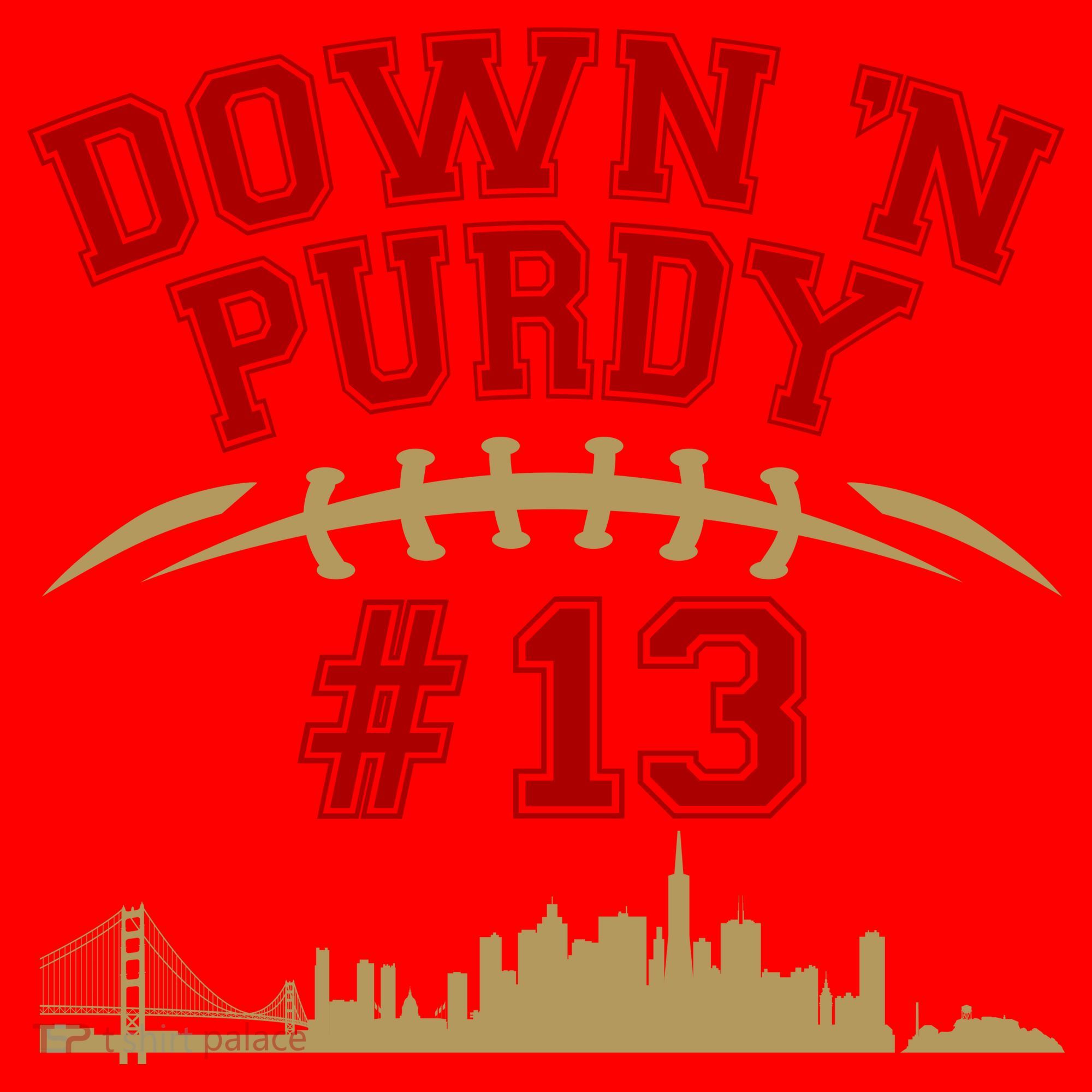 Down 'N Purdy #13 San Francisco Football Fan Santa Hat