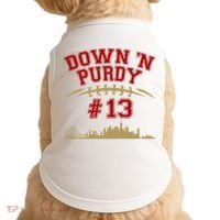 Down 'N Purdy #13 San Francisco Football Fan Doggie Tank thumb 0