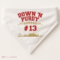Down 'N Purdy #13 San Francisco Football Fan USA-Made Doggie Bandana thumb 0