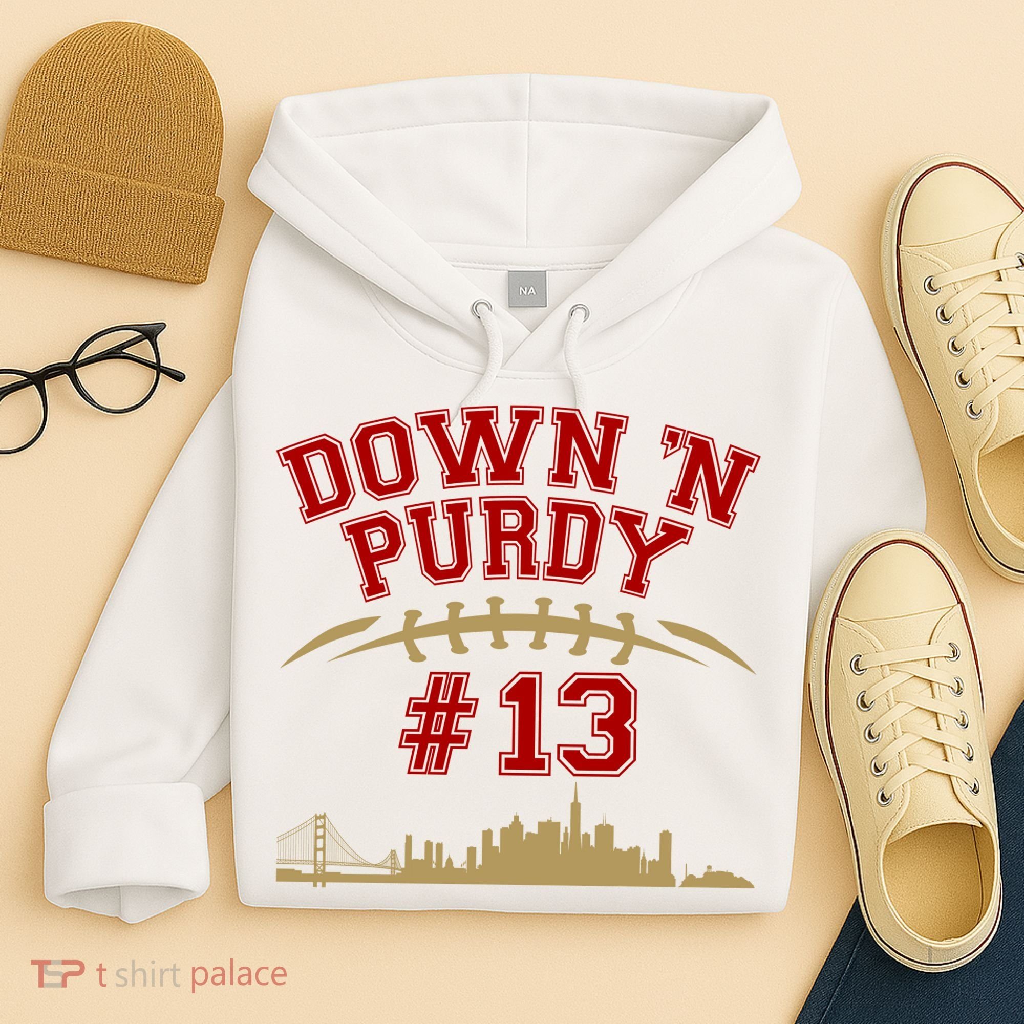 Down 'N Purdy #13 San Francisco Football Fan Hoodie