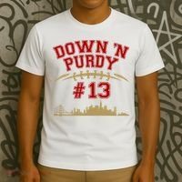 Down 'N Purdy #13 San Francisco Football Fan T-Shirt thumb 3