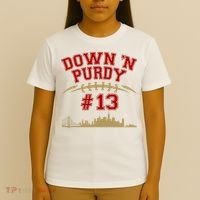 Down 'N Purdy #13 San Francisco Football Fan T-Shirt thumb 4