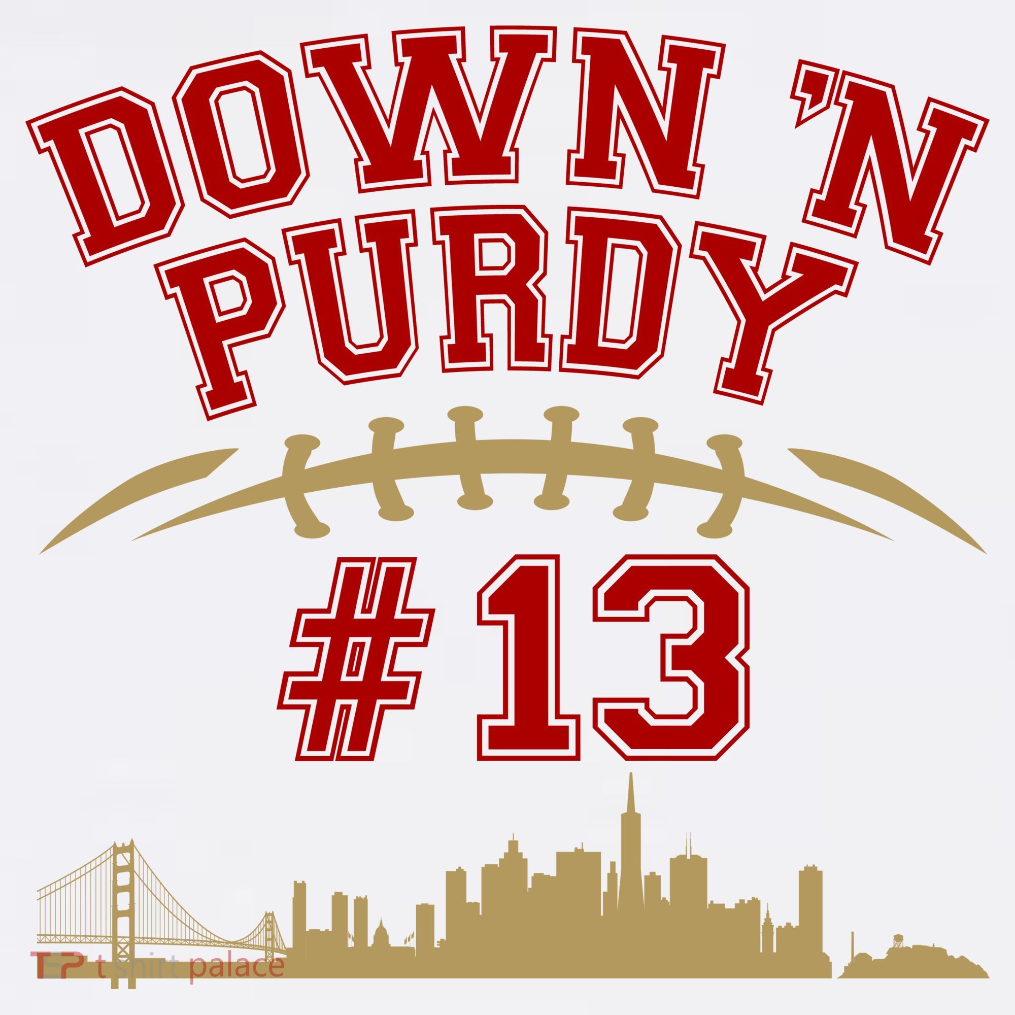 Down 'N Purdy #13 San Francisco Football Fan Women's Tank Top