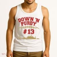 Down 'N Purdy #13 San Francisco Football Fan Tank Top thumb 3