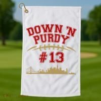 Down 'N Purdy #13 San Francisco Football Fan Golf Towel thumb 1