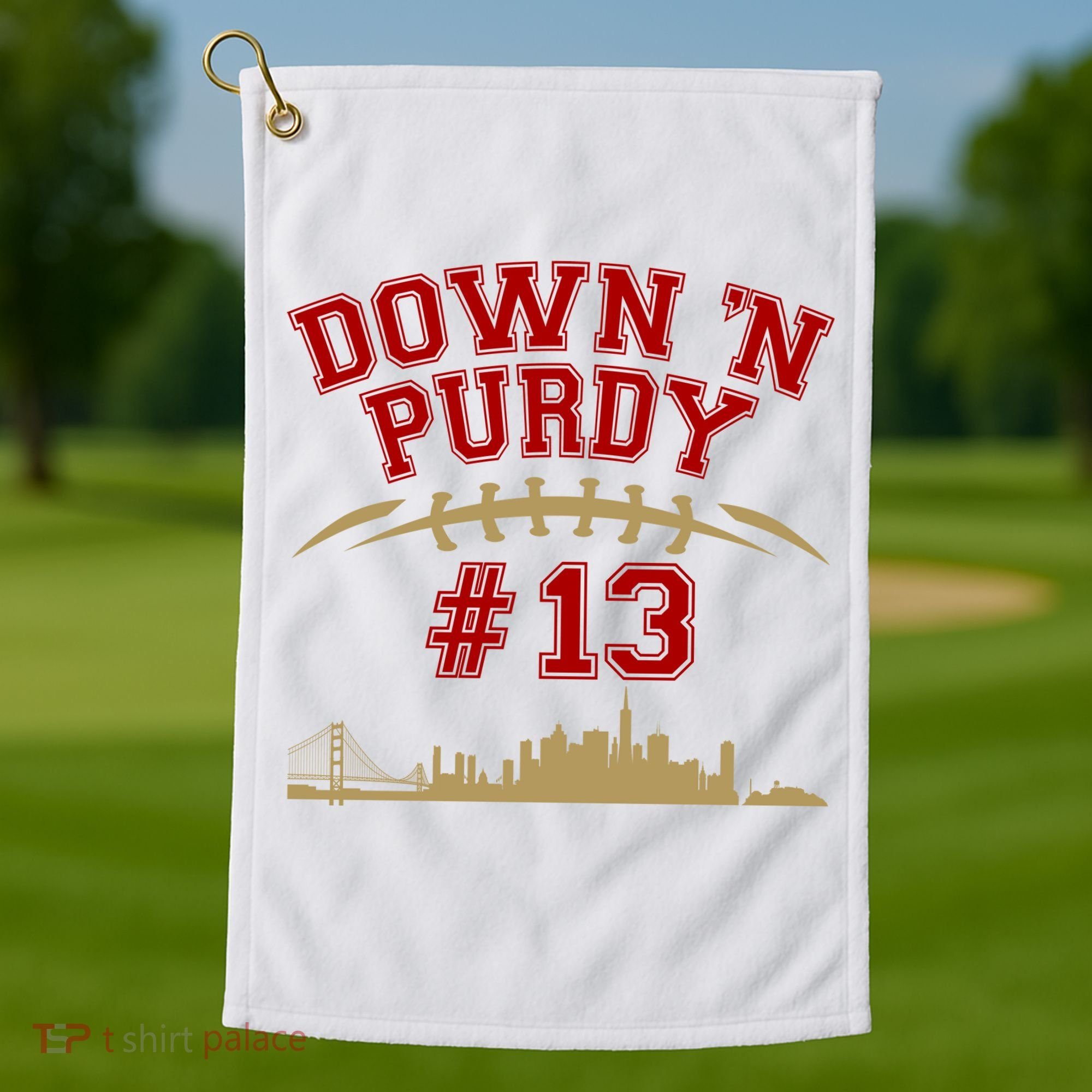Down 'N Purdy #13 San Francisco Football Fan Golf Towel