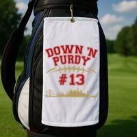 Down 'N Purdy #13 San Francisco Football Fan Golf Towel thumb 2