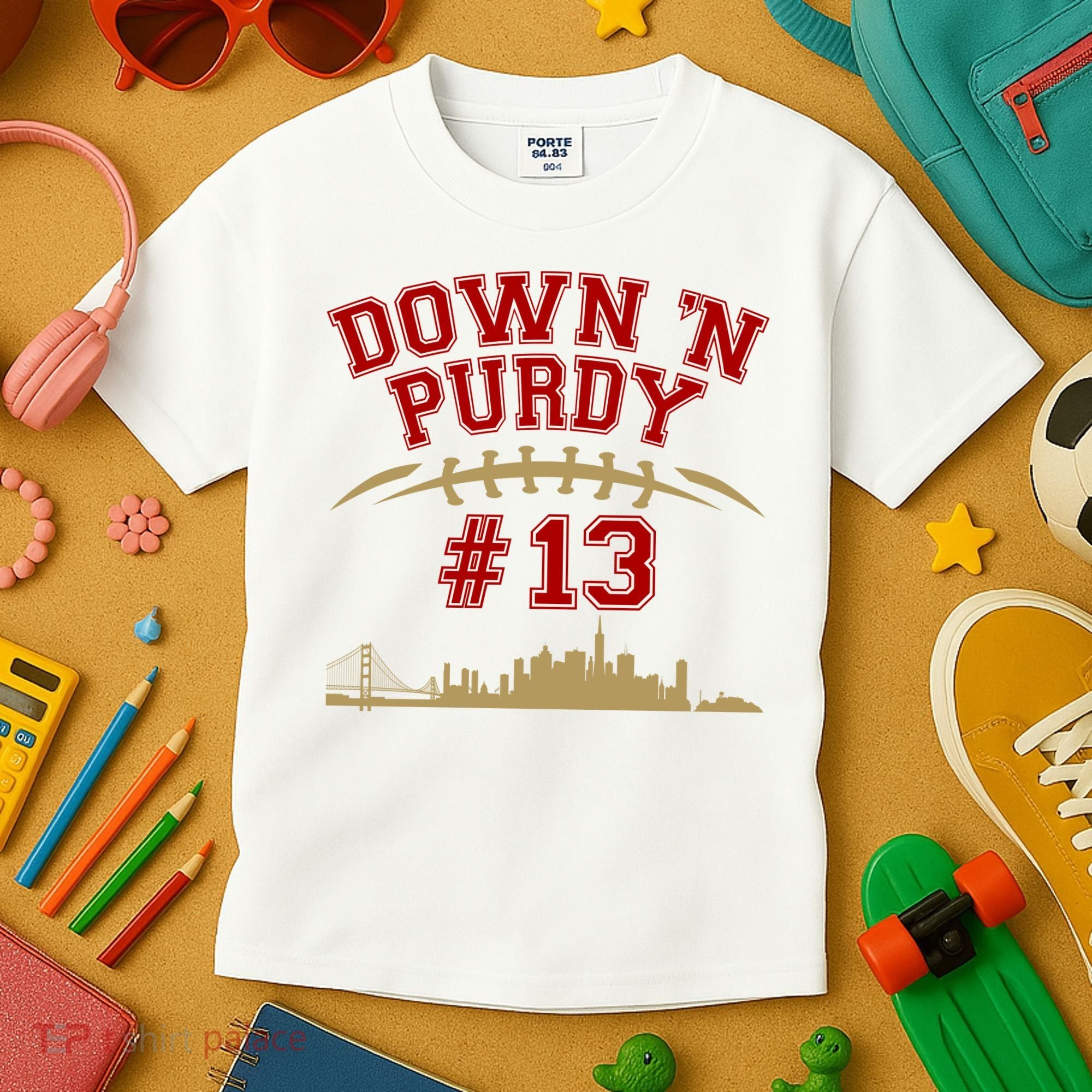 Down 'N Purdy #13 San Francisco Football Fan Kids T-Shirt
