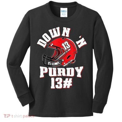Down 'N Purdy #13 Kids Long Sleeve Shirt